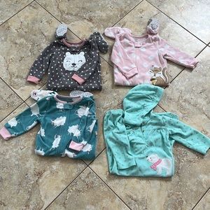 Carter Winter fleece Pajamas 12-18 months